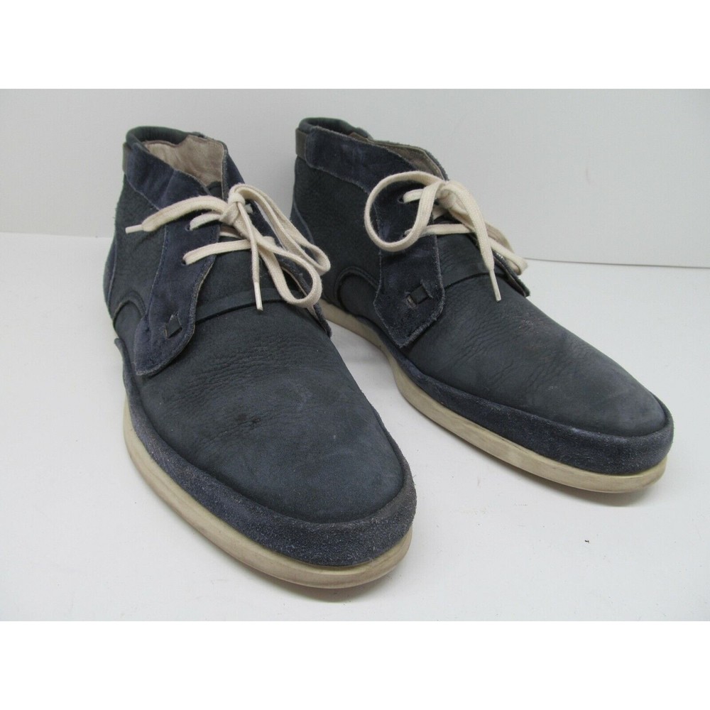 Folk  Blue Leather And Suede Chukka Boots Mens Size US 9 EUR 42